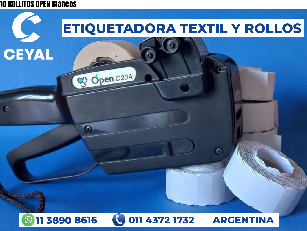 10 ROLLITOS OPEN Blancos