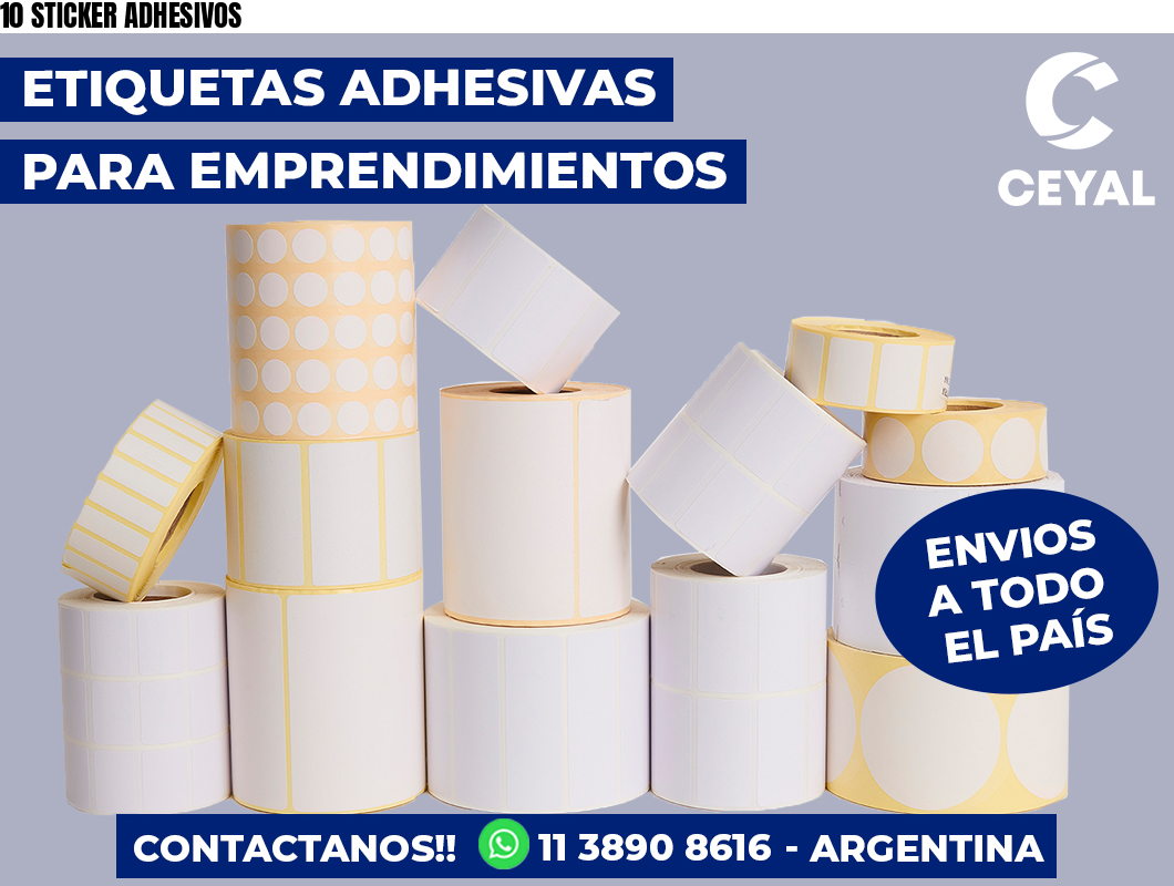 10 STICKER ADHESIVOS