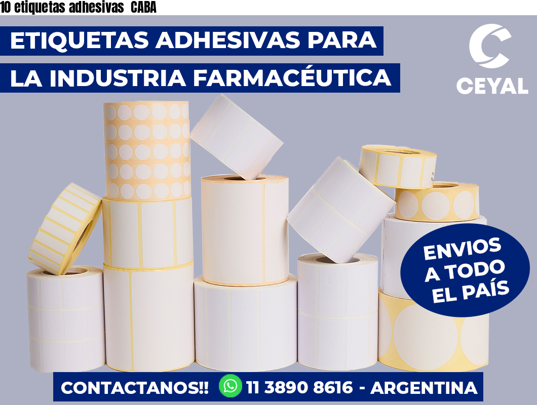 10 etiquetas adhesivas CABA