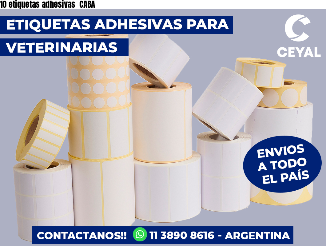 10 etiquetas adhesivas CABA