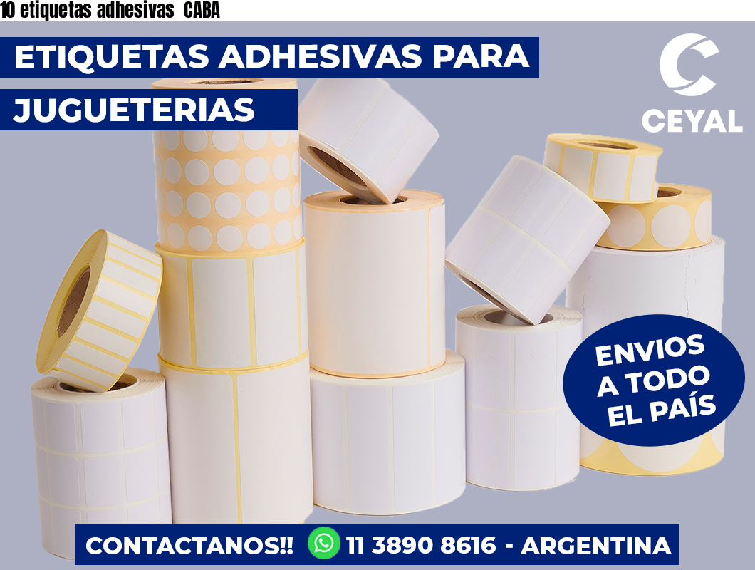 10 etiquetas adhesivas  CABA