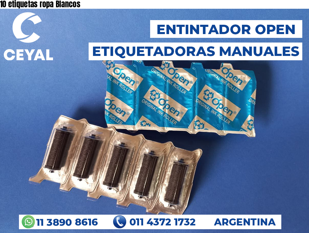 10 etiquetas ropa Blancos