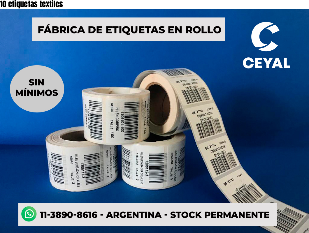 10 etiquetas textiles