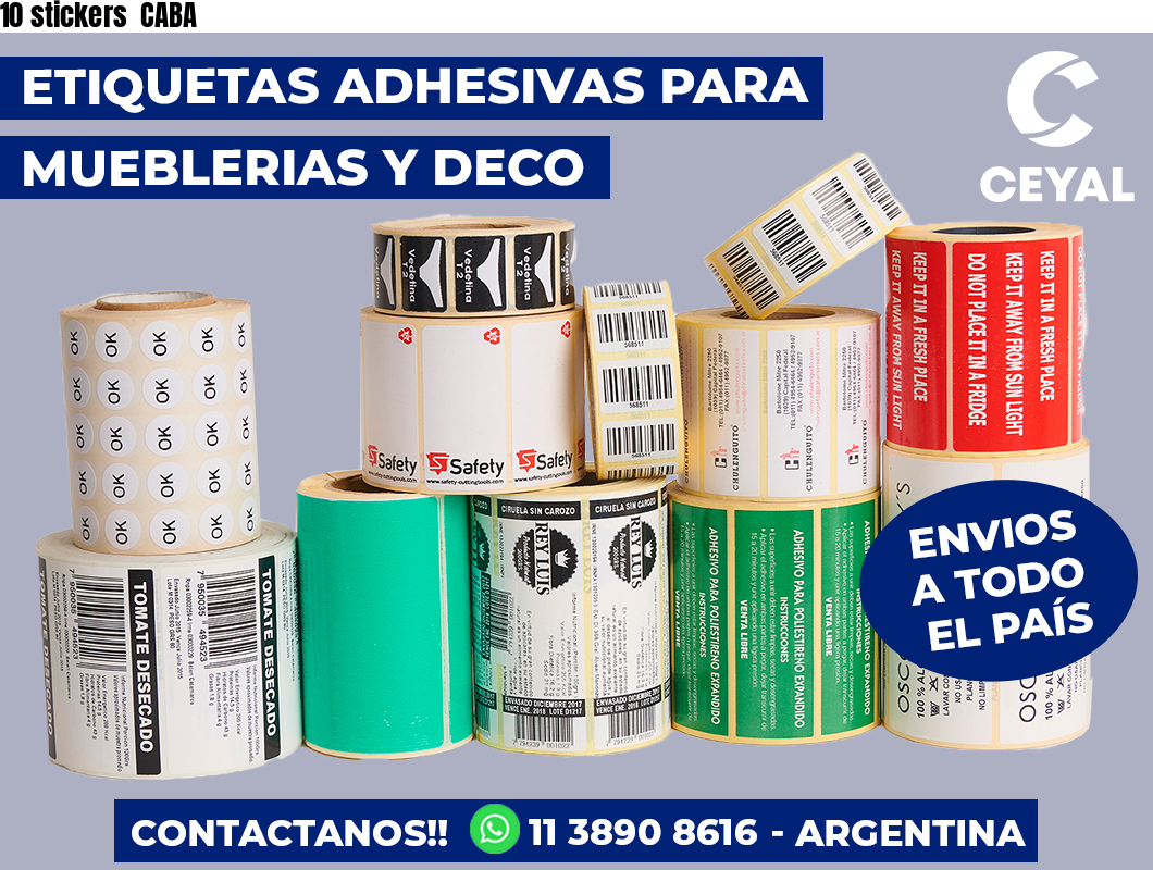 10 stickers CABA
