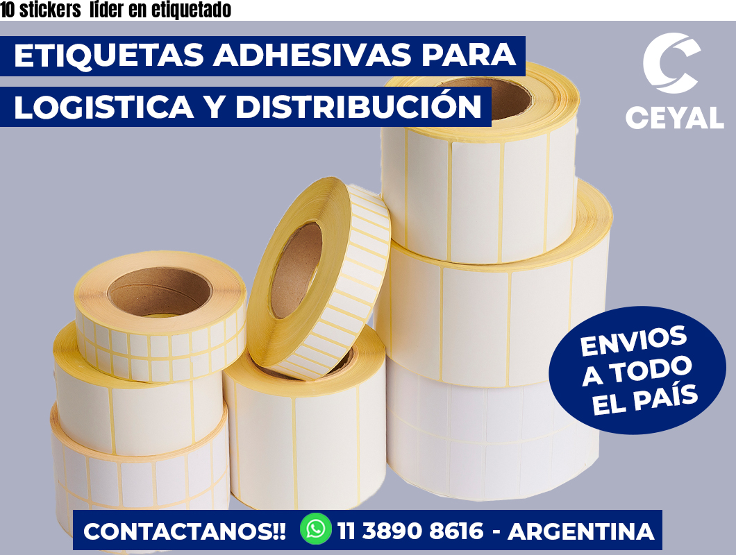 10 stickers líder en etiquetado