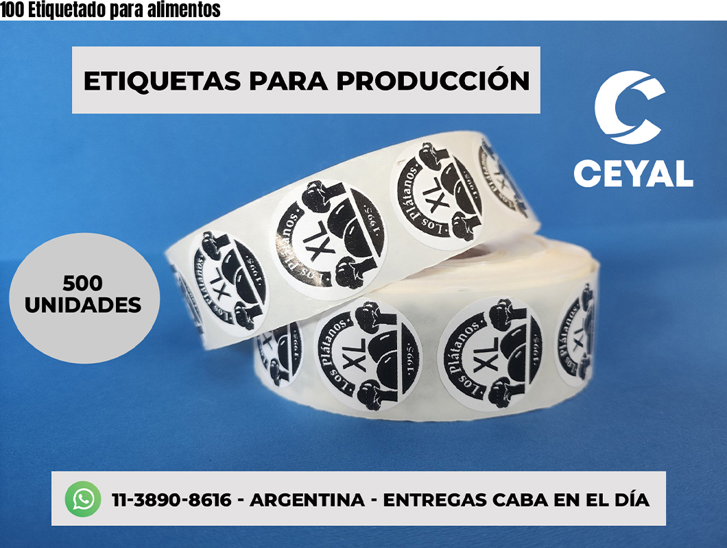 100 Etiquetado para alimentos