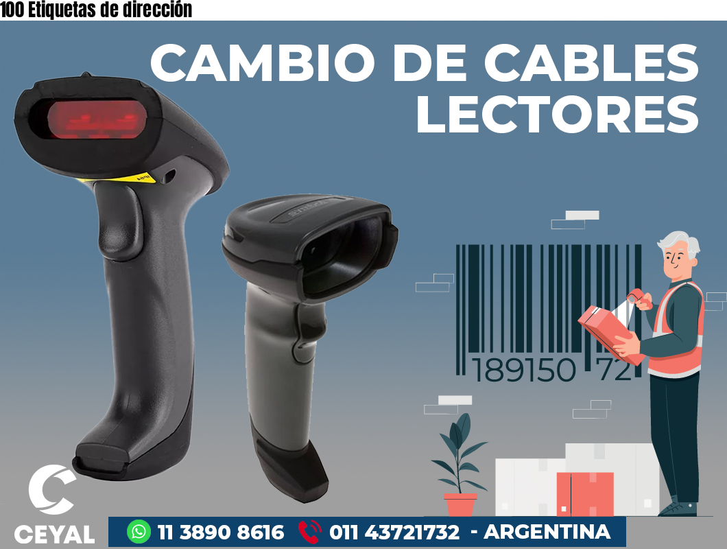 100 Etiquetas de dirección
