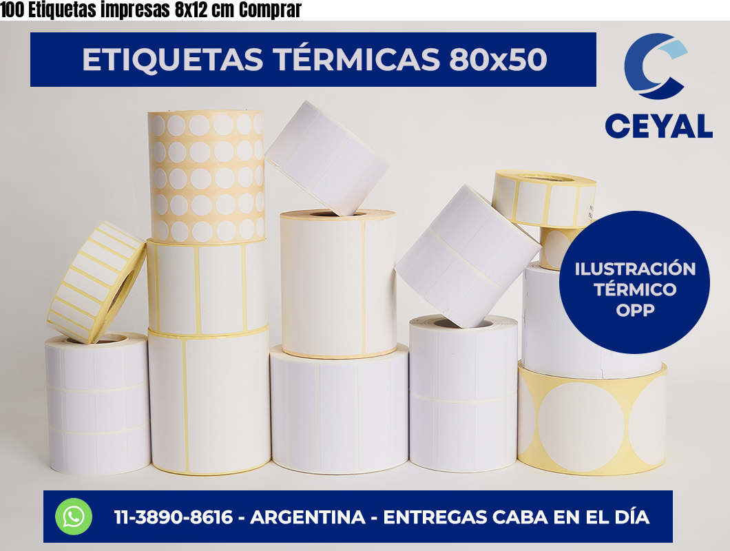 100 Etiquetas impresas 8×12 cm Comprar