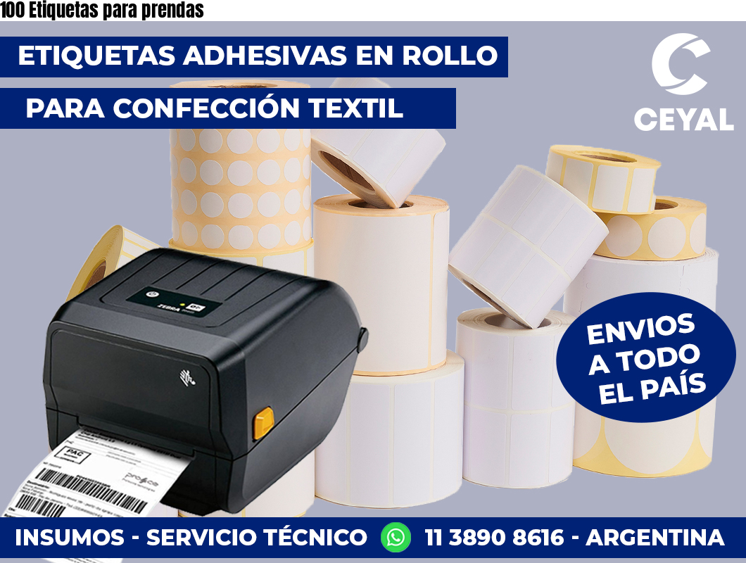 100 Etiquetas para prendas