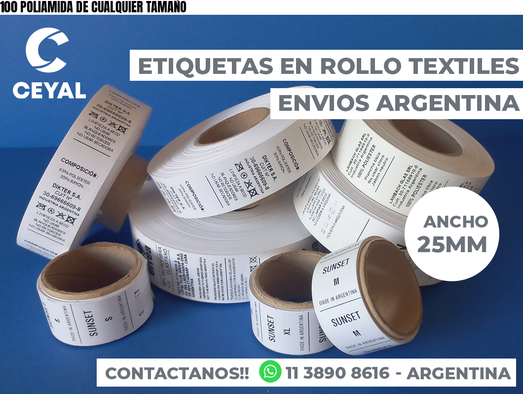 100 POLIAMIDA DE CUALQUIER TAMAÑO