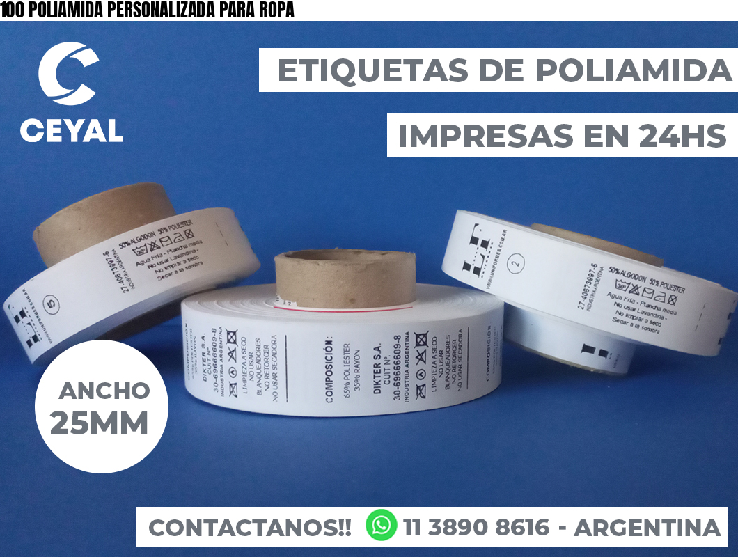 100 POLIAMIDA PERSONALIZADA PARA ROPA