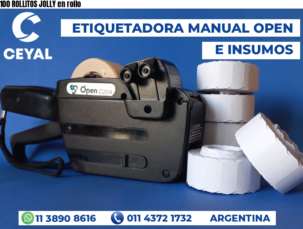 100 ROLLITOS JOLLY en rollo