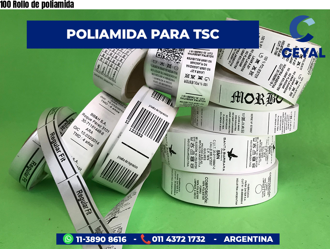 100 Rollo de poliamida