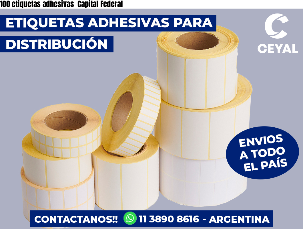 100 etiquetas adhesivas Capital Federal