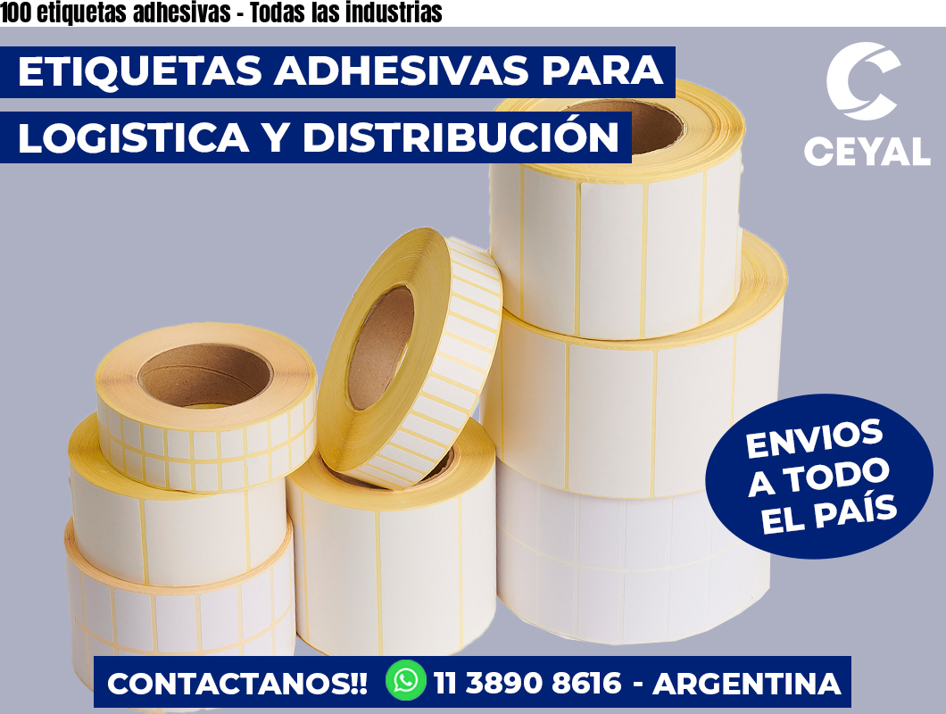 100 etiquetas adhesivas - Todas las industrias