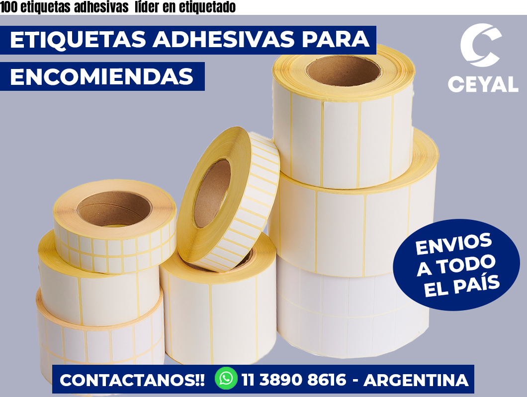 100 etiquetas adhesivas  líder en etiquetado