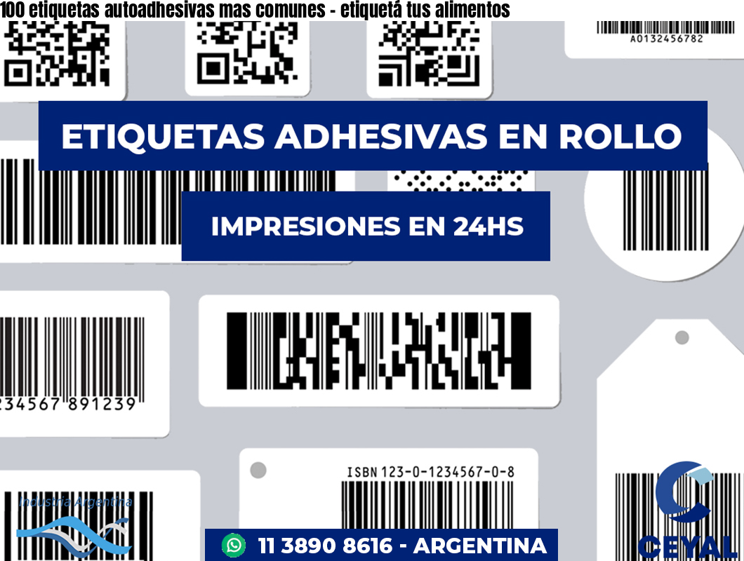 100 etiquetas autoadhesivas mas comunes - etiquetá tus alimentos