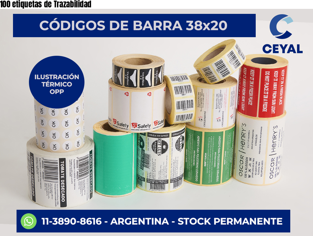 100 etiquetas de Trazabilidad