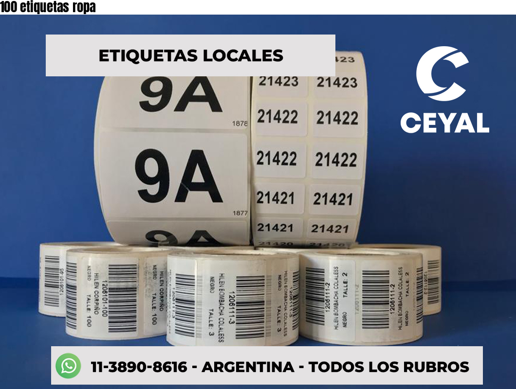 100 etiquetas ropa