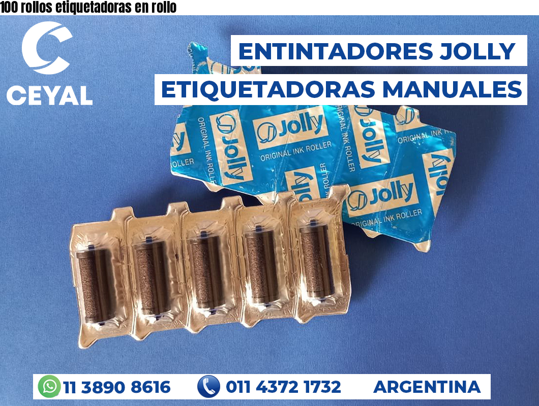 100 rollos etiquetadoras en rollo