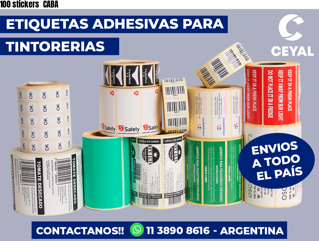100 stickers CABA