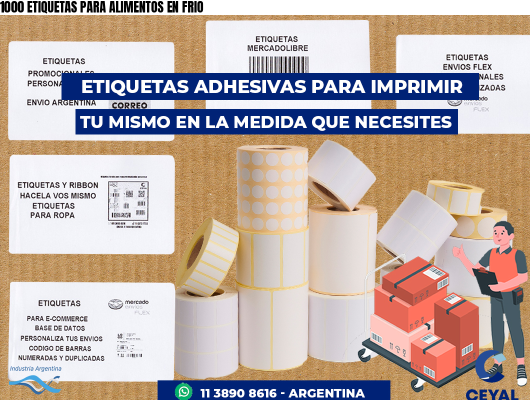 1000 ETIQUETAS PARA ALIMENTOS EN FRIO