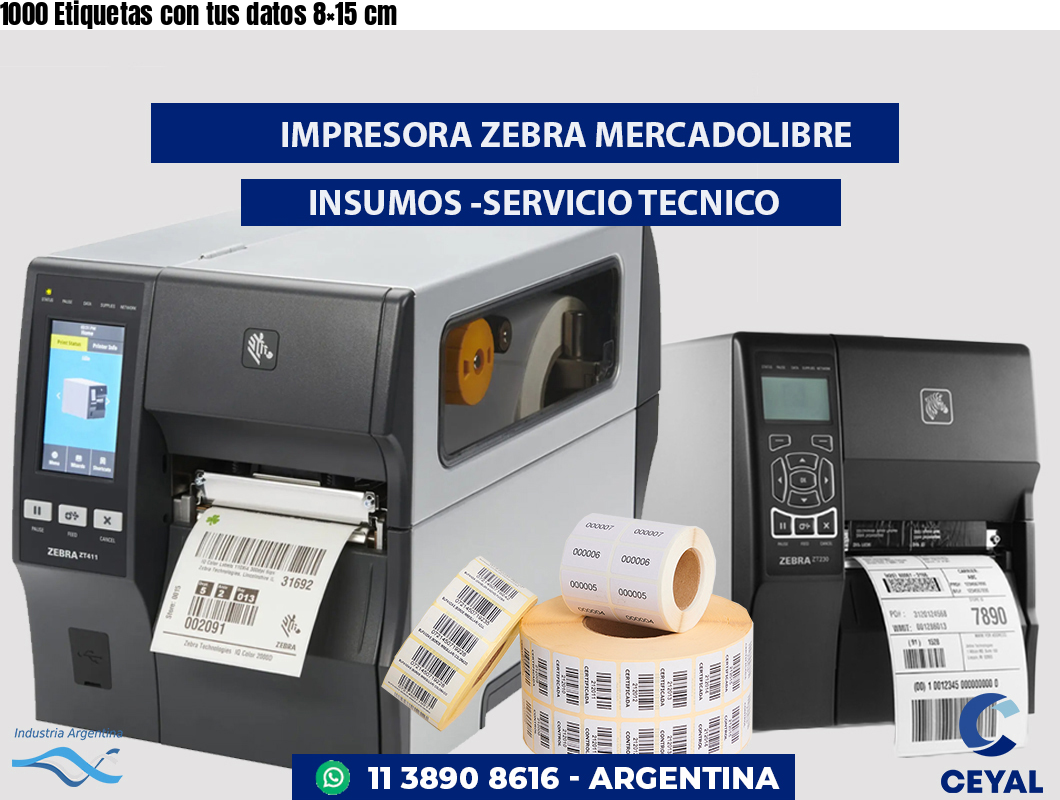 1000 Etiquetas con tus datos 8×15 cm