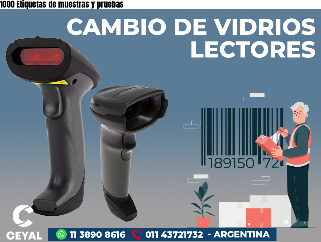 1000 Etiquetas de muestras y pruebas