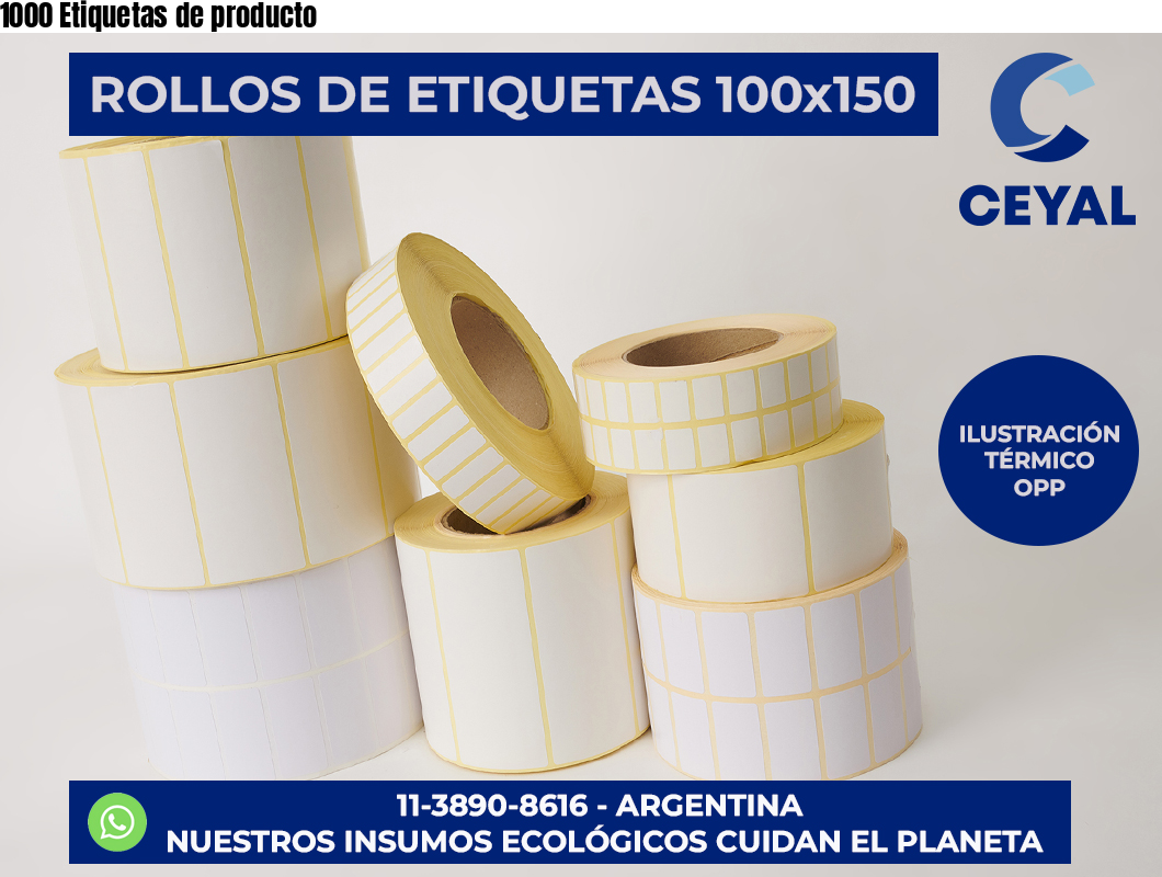 1000 Etiquetas de producto