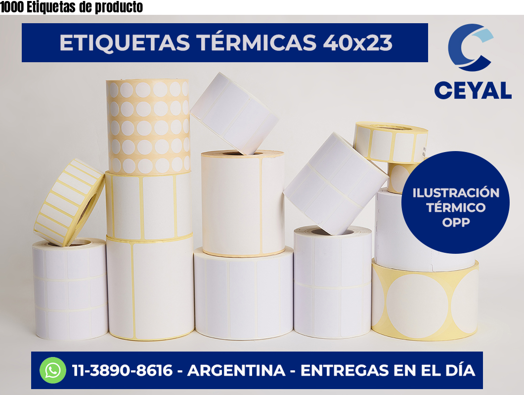 1000 Etiquetas de producto