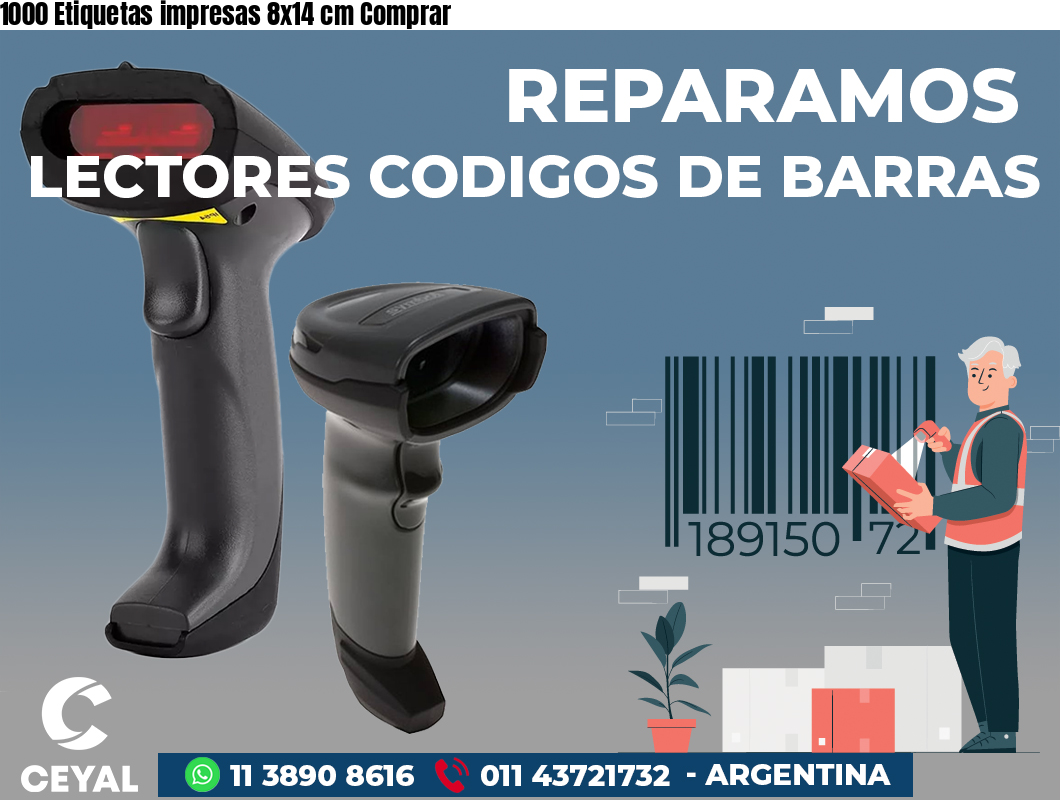1000 Etiquetas impresas 8x14 cm Comprar