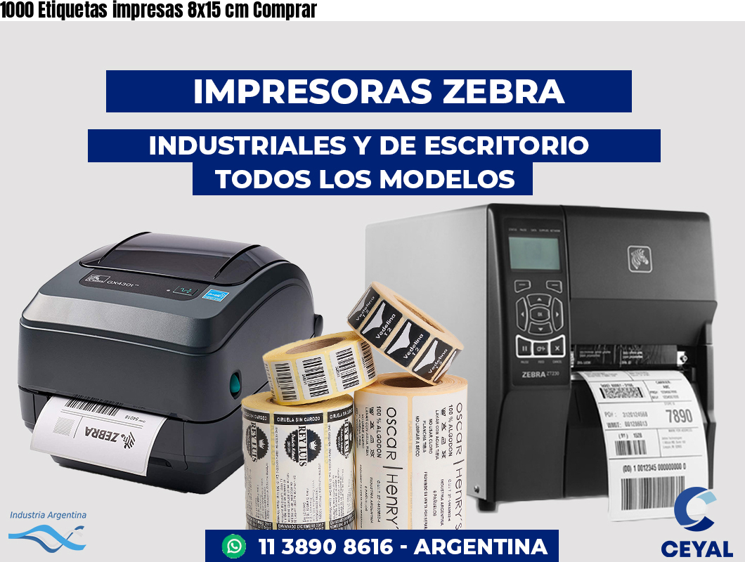 1000 Etiquetas impresas 8x15 cm Comprar