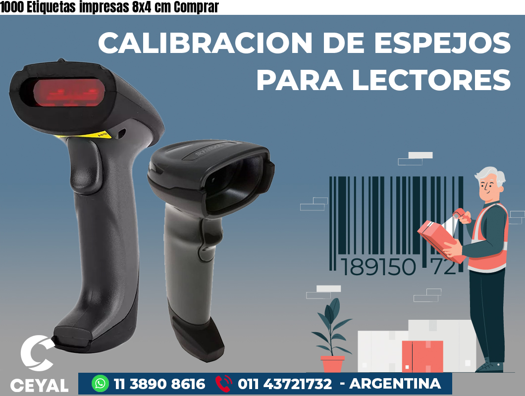 1000 Etiquetas impresas 8x4 cm Comprar