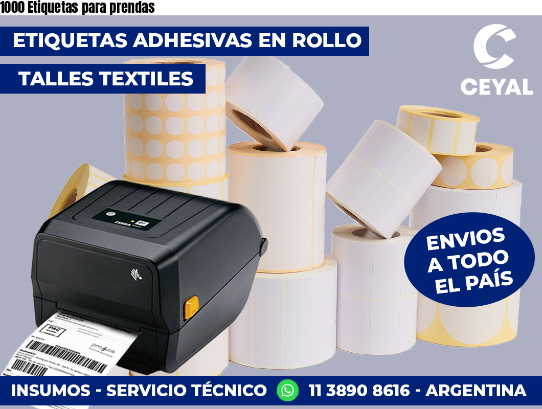 1000 Etiquetas para prendas
