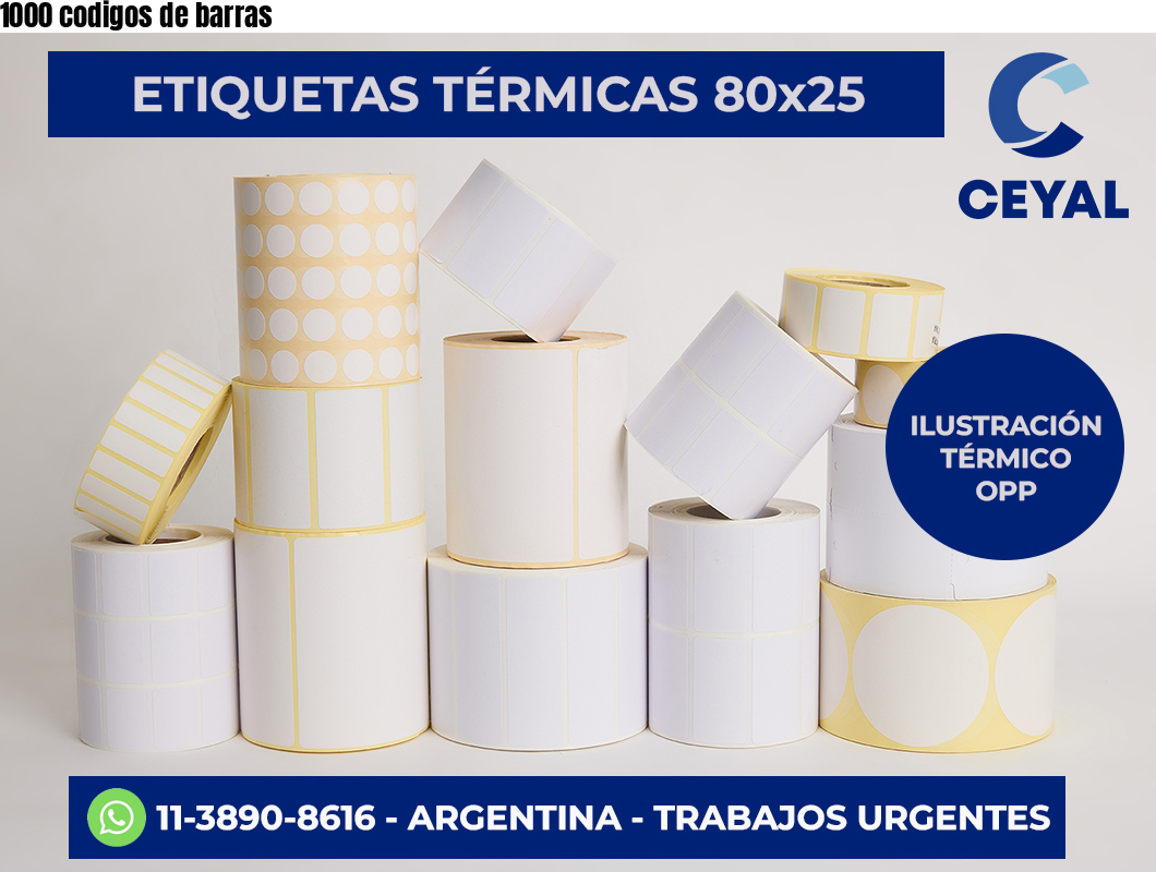 1000 codigos de barras