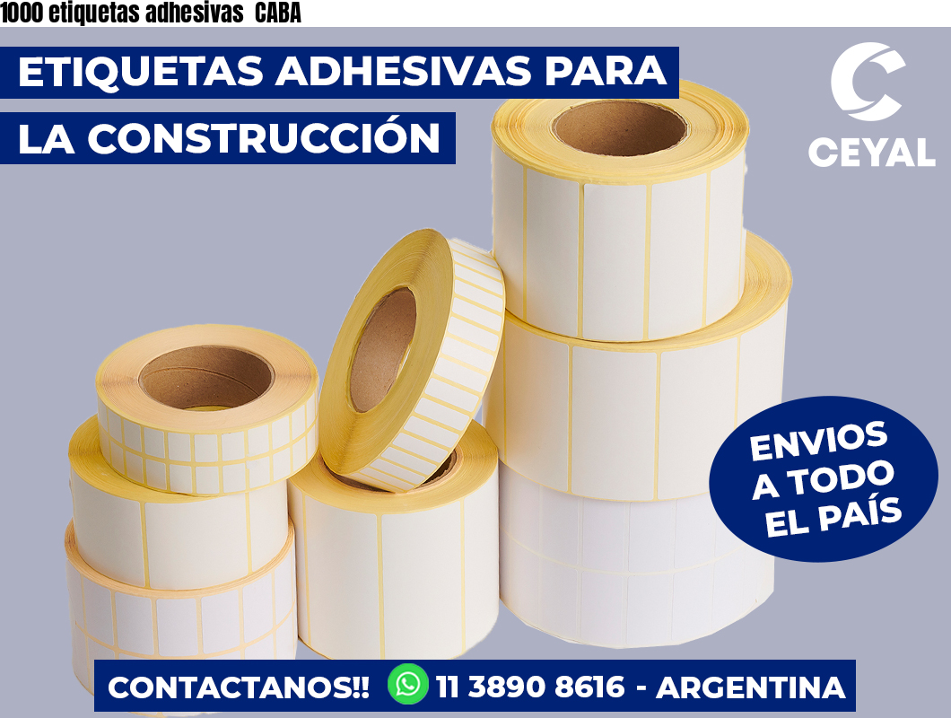 1000 etiquetas adhesivas CABA