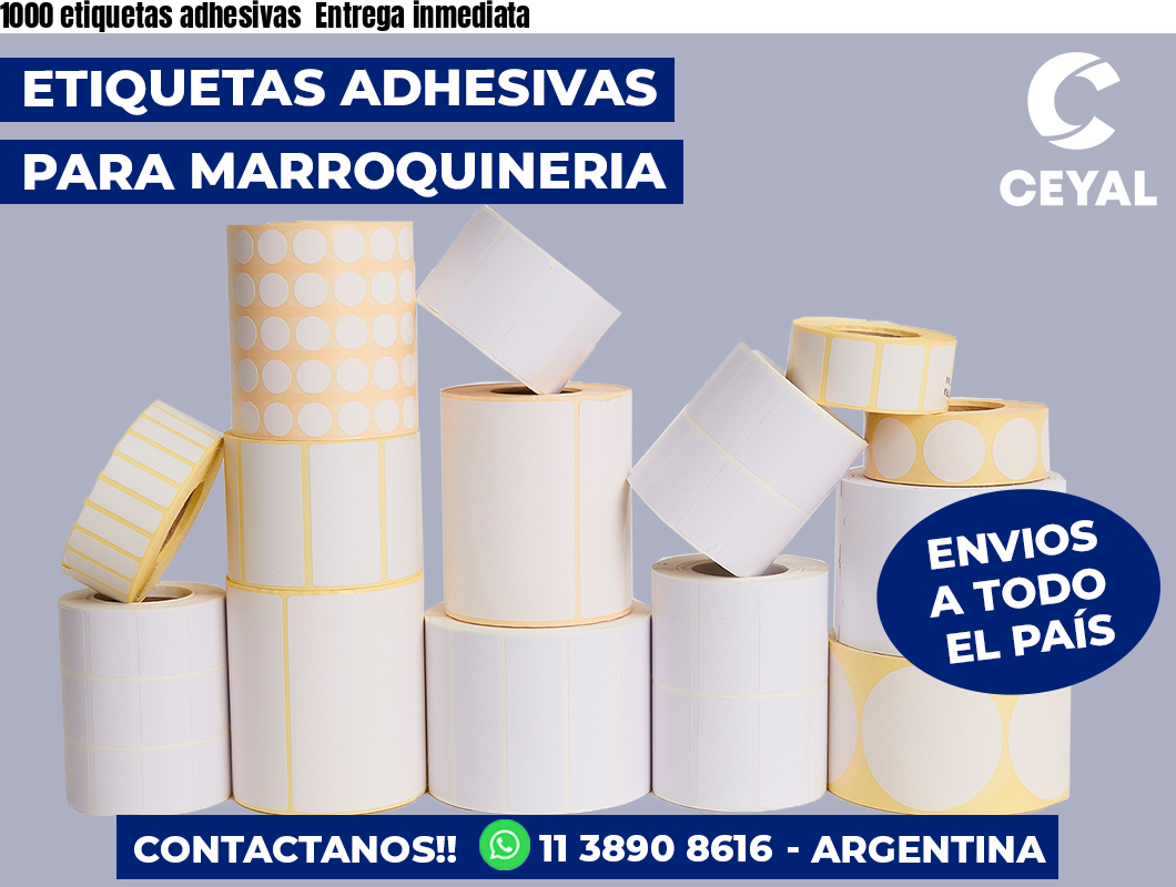 1000 etiquetas adhesivas Entrega inmediata