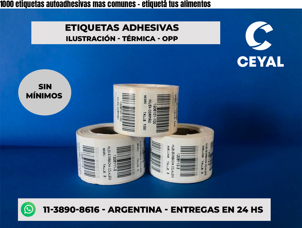 1000 etiquetas autoadhesivas mas comunes - etiquetá tus alimentos