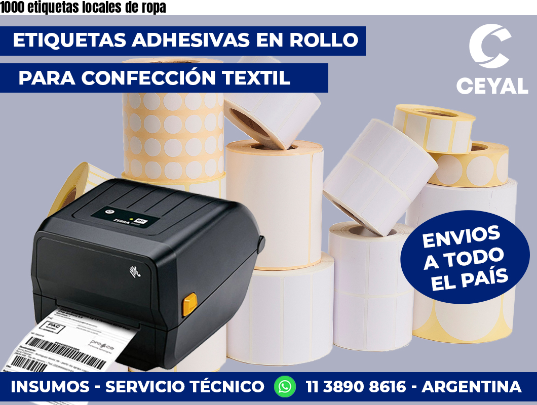 1000 etiquetas locales de ropa