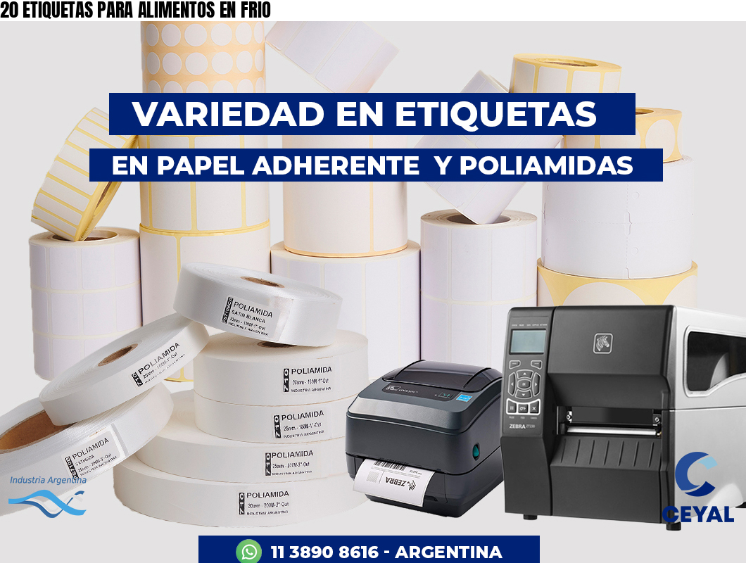 20 ETIQUETAS PARA ALIMENTOS EN FRIO