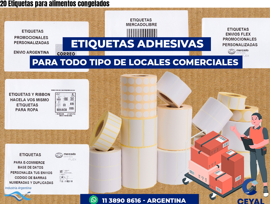 20 Etiquetas para alimentos congelados