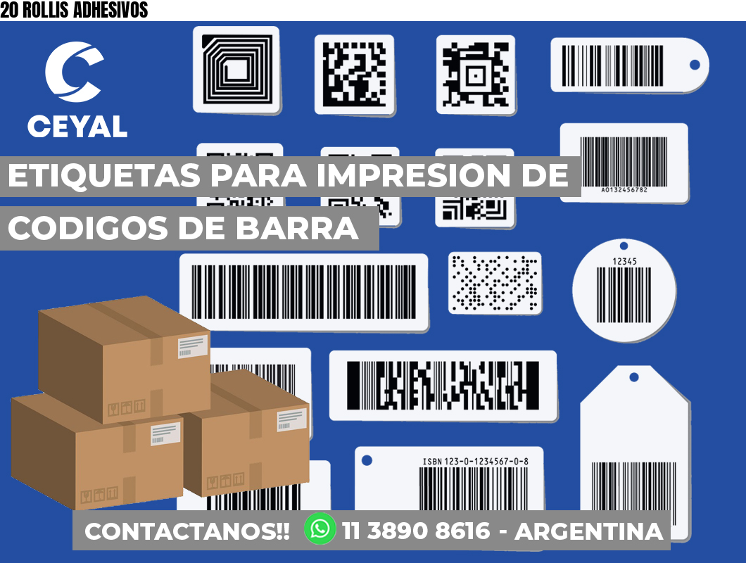 20 ROLLIS ADHESIVOS