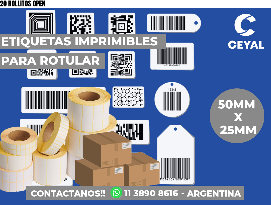 20 ROLLITOS OPEN