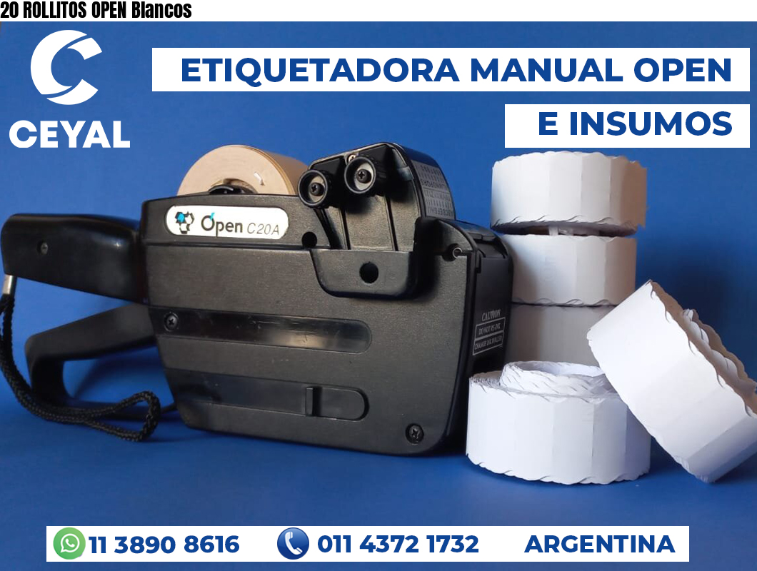 20 ROLLITOS OPEN Blancos