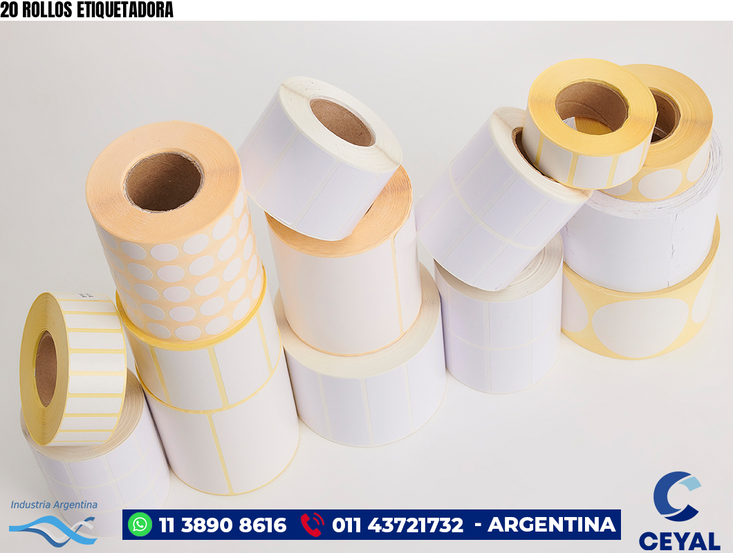 20 ROLLOS ETIQUETADORA
