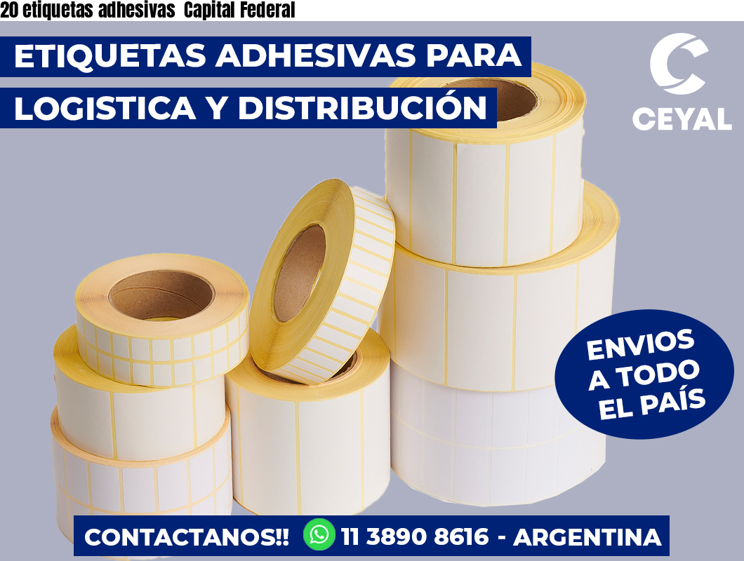 20 etiquetas adhesivas  Capital Federal