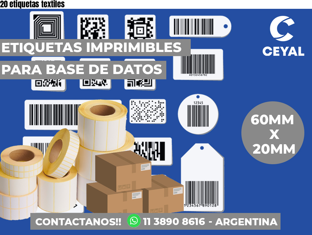 20 etiquetas textiles