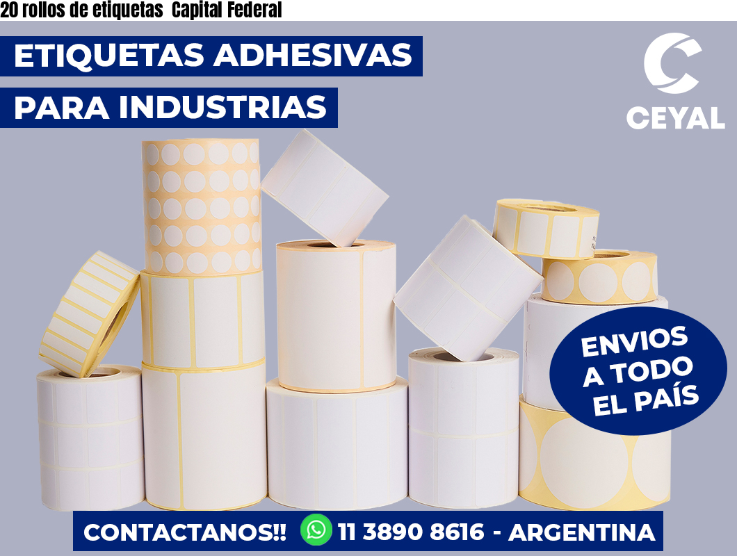 20 rollos de etiquetas  Capital Federal