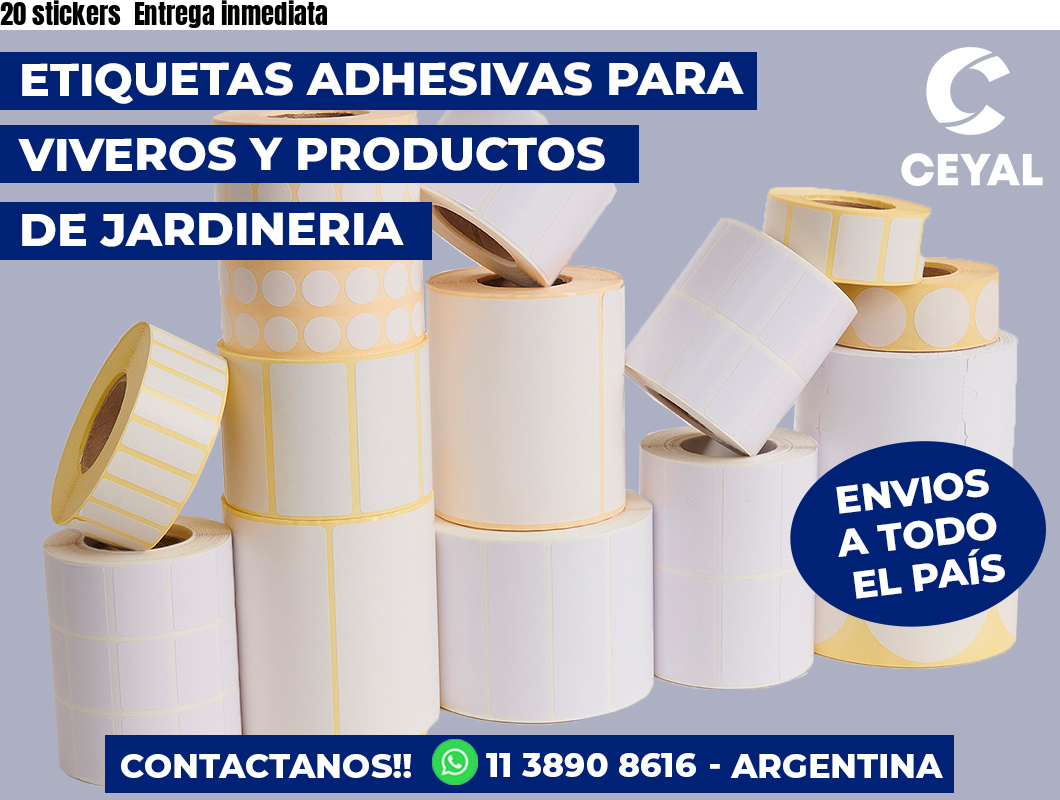 20 stickers Entrega inmediata