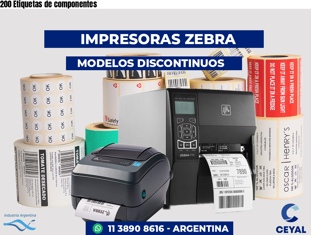 200 Etiquetas de componentes